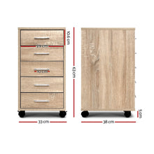 Load image into Gallery viewer, 5 Drawer Filing Cabinet Storage Drawers Wood Study Office School File Cupboard-1