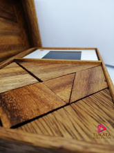 Load image into Gallery viewer, Logic Tangram Set with Play Cards Wooden Puzzle Game