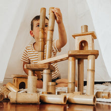 Load image into Gallery viewer, Bamboo Building set with house
