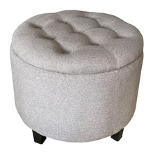 Load image into Gallery viewer, Amayla Ottoman 55x55x35cm Grey