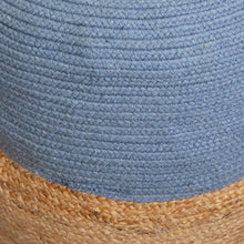 Load image into Gallery viewer, Henri Ottoman 45X45X40cm - Natural Steel Blue.