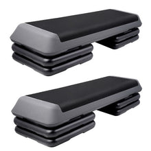 Load image into Gallery viewer, Everfit Set of 2 Aerobic Step Exercise Stepper Riser Steps