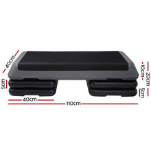 Load image into Gallery viewer, Everfit Set of 2 Aerobic Step Exercise Stepper Riser Steps