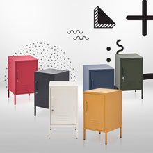 Load image into Gallery viewer, ArtissIn Metal Locker Storage Shelf Filing Cabinet Cupboard Bedside Table Pink