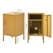 Load image into Gallery viewer, ArtissIn Metal Locker Storage Shelf Filing Cabinet Cupboard Bedside Table Yellow