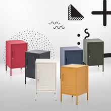 Load image into Gallery viewer, ArtissIn Metal Locker Storage Shelf Filing Cabinet Cupboard Bedside Table Yellow