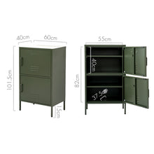 Load image into Gallery viewer, ArtissIn Double Storage Cabinet Shelf Organizer Bedroom Green
