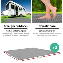 Load image into Gallery viewer, Weisshorn 6M Annex Matting Pack of 2x 3 x2.5m Floor Mats Mesh Camping Picnic