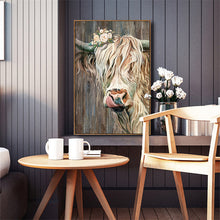 Load image into Gallery viewer, Wall art canvas framed print Highlander 90 x 60cm.