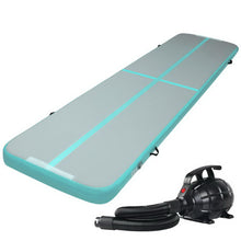 Load image into Gallery viewer, Everfit GoFun 4X1M Inflatable Air Track Mat with Pump Tumbling Gymnastics Green