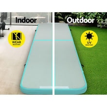 Load image into Gallery viewer, Everfit GoFun 4X1M Inflatable Air Track Mat with Pump Tumbling Gymnastics Green