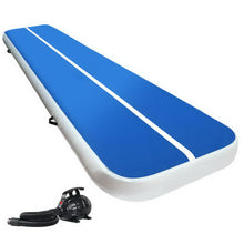 Load image into Gallery viewer, Everfit 4X1M Inflatable Air Track Mat 20CM Thick with Pump Tumbling Gymnastics Blue