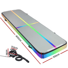 Load image into Gallery viewer, Everfit 4M Air Track Gymnastics Tumbling Exercise Mat Inflatable Mats 20CM Thick + Pump