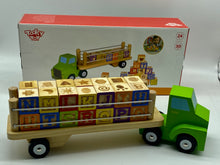 Load image into Gallery viewer, Learning toy Truck: Wooden kids alphabet and numbers toy truck