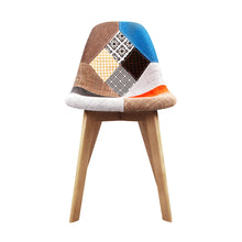 Load image into Gallery viewer, Artiss Set of 2 Retro Beech Fabric Dining Chair - Multi Colour