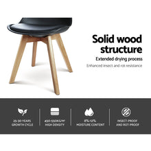 Load image into Gallery viewer, Artiss Set of 4 Padded Dining Chair - Black