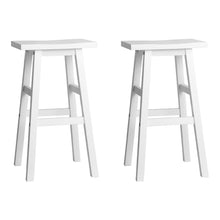 Load image into Gallery viewer, Artiss Set of 2 Beech Wood Bar Stools - White