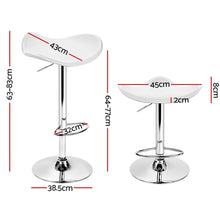 Load image into Gallery viewer, Artiss Set of 4 Swivel Bar Stools - White