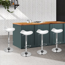 Load image into Gallery viewer, Artiss Set of 4 Swivel Bar Stools - White