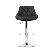 Load image into Gallery viewer, Artiss Set of 4 Bar Stools PU Leather Diamond Style - Black