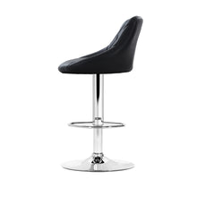 Load image into Gallery viewer, Artiss Set of 4 Bar Stools PU Leather Diamond Style - Black