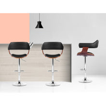 Load image into Gallery viewer, Artiss Set of 2 Wooden Bar Stool - Black and Wood