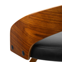 Load image into Gallery viewer, Artiss Set of 2 Walnut Wood Bar Stools - Black and Brown