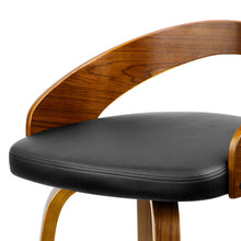 Load image into Gallery viewer, Artiss Set of 2 Walnut Wood Bar Stools - Black and Brown