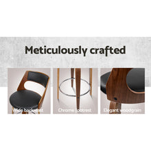 Load image into Gallery viewer, Artiss Set of 2 Wooden Bar Stools - Black