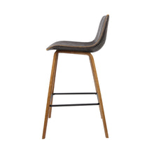 Load image into Gallery viewer, Artiss Set of 2 PU Leather Bar Stools Square Footrest - Wood and Brown