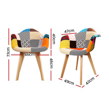 Load image into Gallery viewer, Artiss Set of 2 Fabric Dining Chairs
