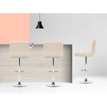 Load image into Gallery viewer, Artiss Set of 2 PU Leather Gas Lift Bar Stools - Beige