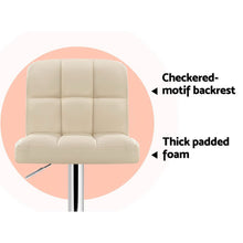 Load image into Gallery viewer, Artiss Set of 2 PU Leather Gas Lift Bar Stools - Beige