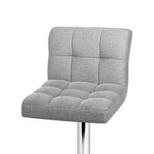 Load image into Gallery viewer, Artiss Set of 2 Fabric Swivel Bar Stools - Grey