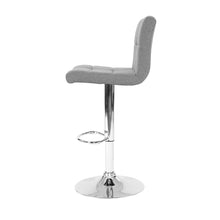 Load image into Gallery viewer, Artiss Set of 4 Fabric Swivel Bar Stools - Grey