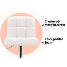 Load image into Gallery viewer, Artiss Set of 2 PU Leather Gas Lift Bar Stools - White