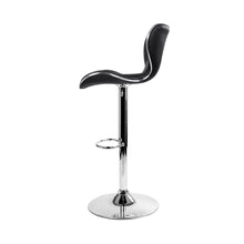 Load image into Gallery viewer, Artiss Set of 2 PU Leather Patterned Bar Stools - Black and Chrome