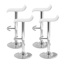 Load image into Gallery viewer, Artiss Set of 4 PU Leather Wave Style Bar Stools - White
