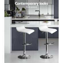Load image into Gallery viewer, Artiss Set of 4 PU Leather Wave Style Bar Stools - White