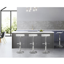 Load image into Gallery viewer, Artiss Set of 4 PU Leather Wave Style Bar Stools - White