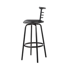 Load image into Gallery viewer, Artiss Set of 2 PU Leather Bar Stools - Black and Steel