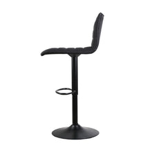 Load image into Gallery viewer, Artiss Set of 2 Faux Linen Bar Stools - Black