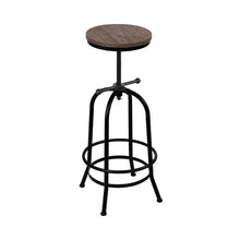 Load image into Gallery viewer, Artiss Bar Stool Industrial Round Seat Wood Metal - Black and Brown