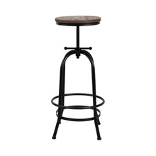 Load image into Gallery viewer, Artiss Bar Stool Industrial Round Seat Wood Metal - Black and Brown