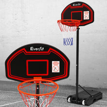 Load image into Gallery viewer, Everfit 2.1M Adjustable Portable Basketball Stand Hoop System Rim Black