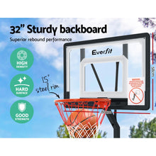 Load image into Gallery viewer, Everfit Adjustable Portable Basketball Stand Hoop System Rim