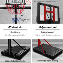 Load image into Gallery viewer, Everfit 3.05M Basketball Hoop Stand System Ring Portable Net Height Adjustable Blue