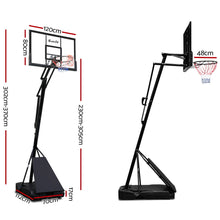 Load image into Gallery viewer, Everfit Pro Portable Basketball Stand System Ring Hoop Net Height Adjustable 3.05M