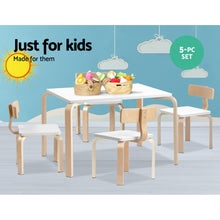 Load image into Gallery viewer, Keezi Nordic Kids Table Chair Set Desk 5PC Activity Dining Study Children Modern