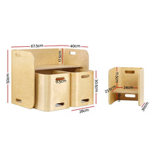 Load image into Gallery viewer, Keezi 3 PC Nordic Kids Table Chair Set Beige Desk Activity Compact Children